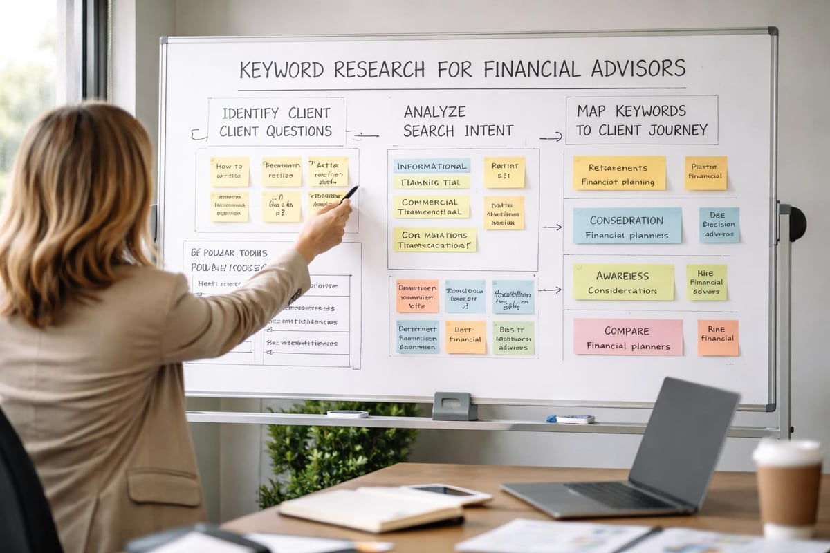 Financial advisor keyword research process