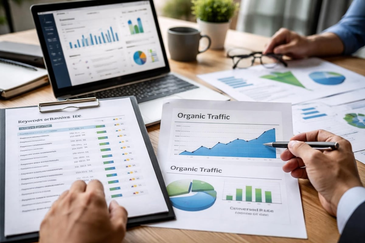 SEO performance metrics dashboard