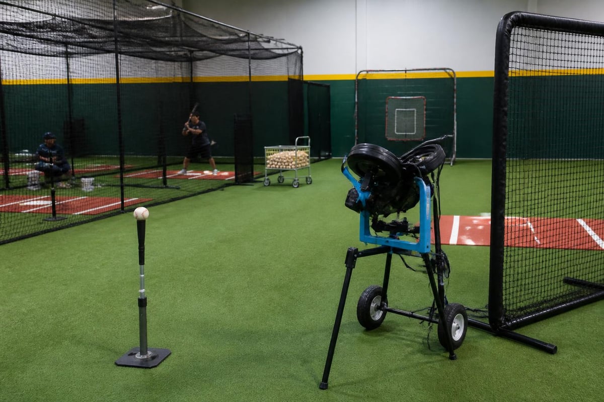 Baseball practice setup