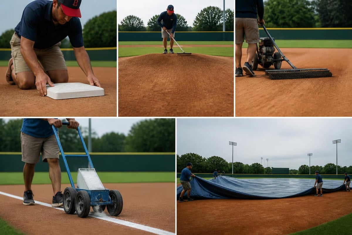 Baseball field preparation