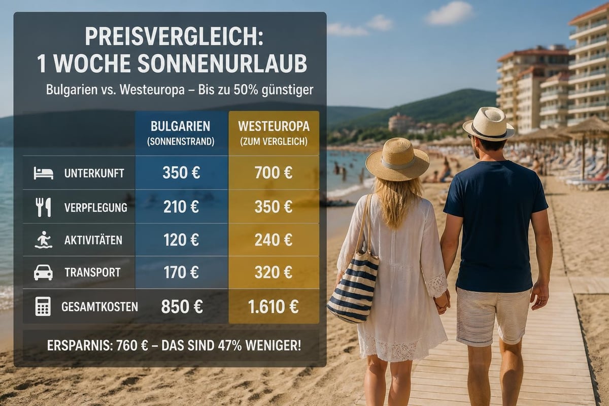 Bulgarien Schwarzes Meer Budget-Vergleich