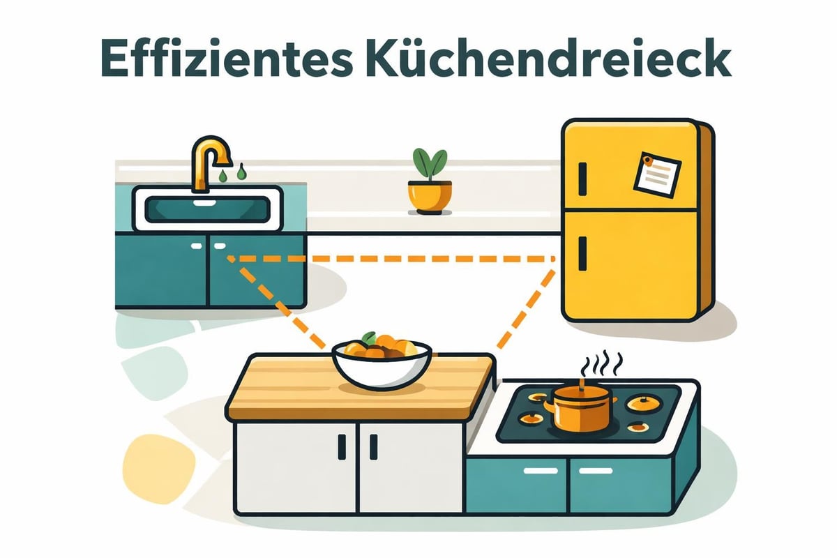 Kitchen island work triangle