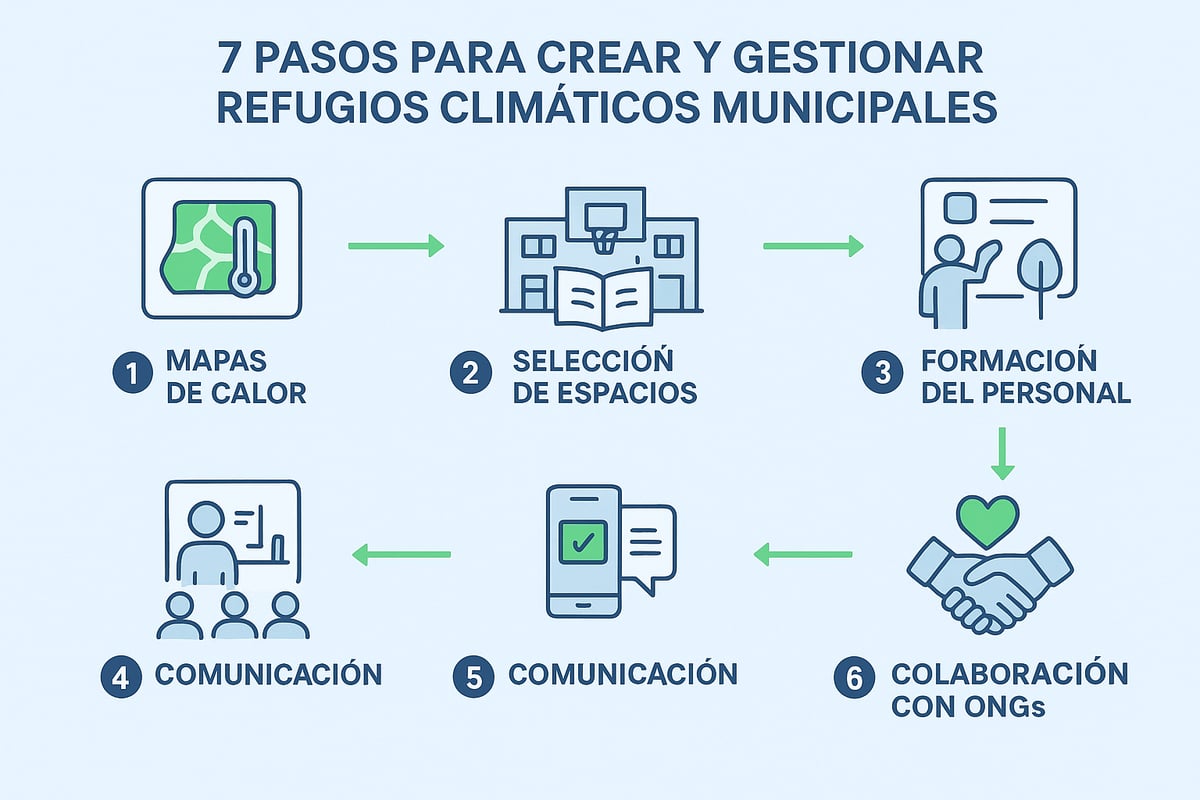 Pasos para crear y gestionar refugios climáticos municipales