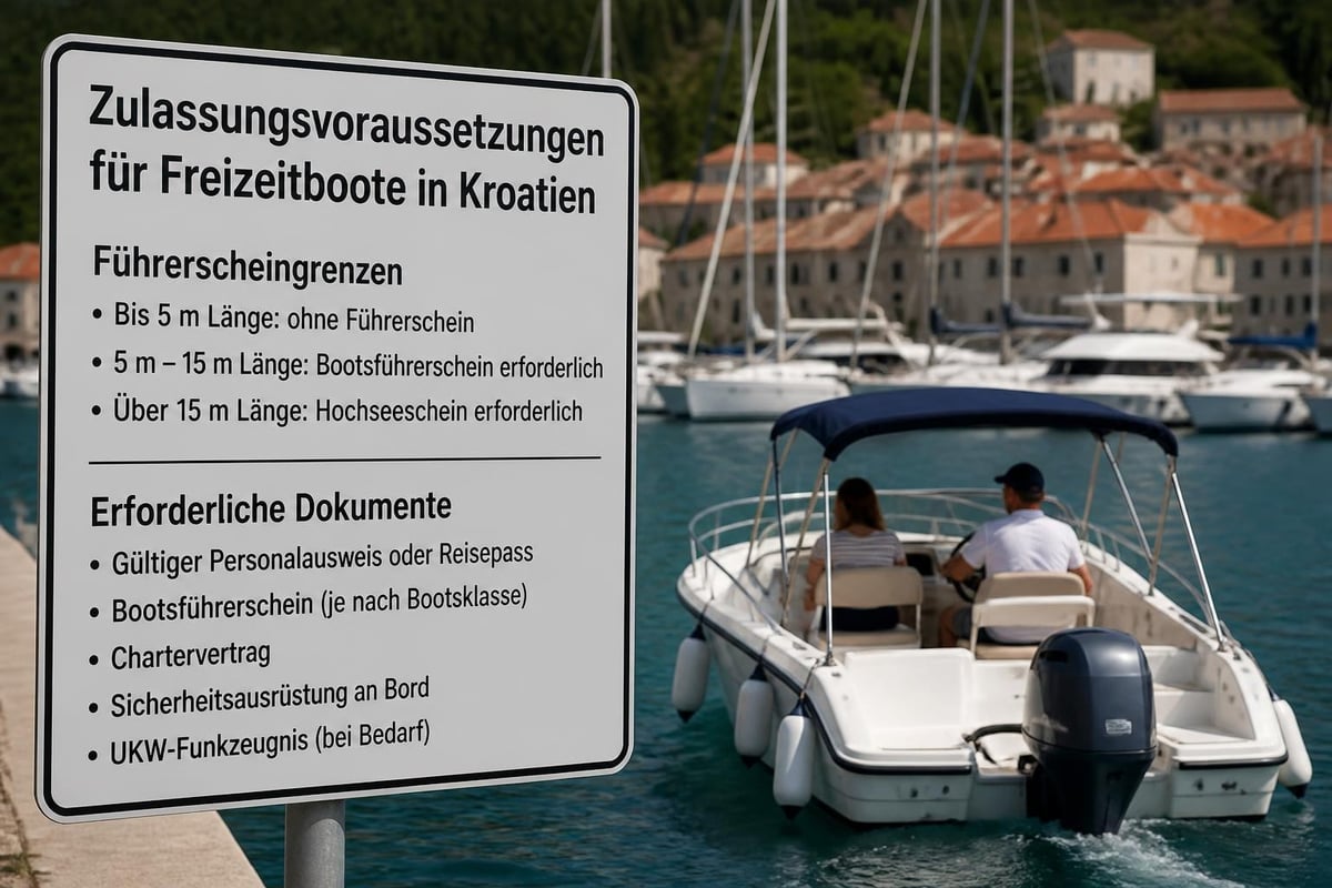 Croatian boat licensing requirements