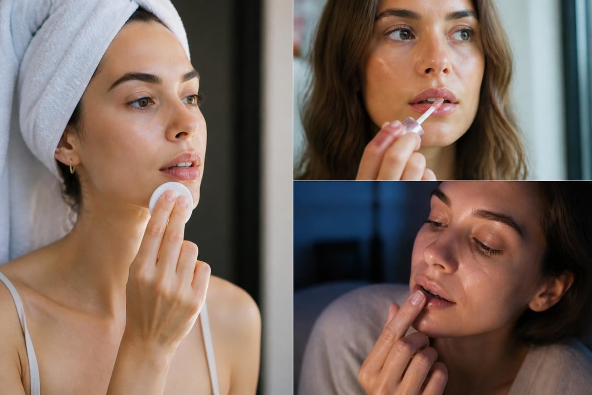 Lip care routine workflow