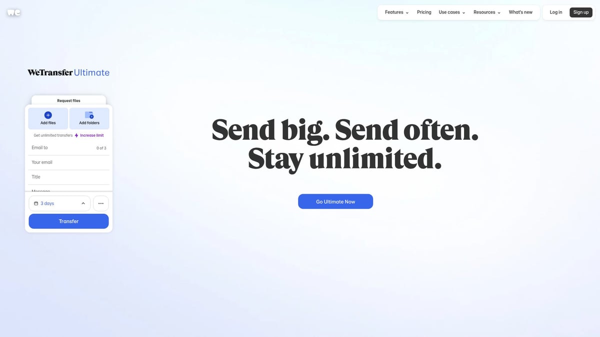 7 Clevere Wege, Große Dateien Versenden 2026 - WeTransfer – Einfacher & schneller Dateiversand ohne Account