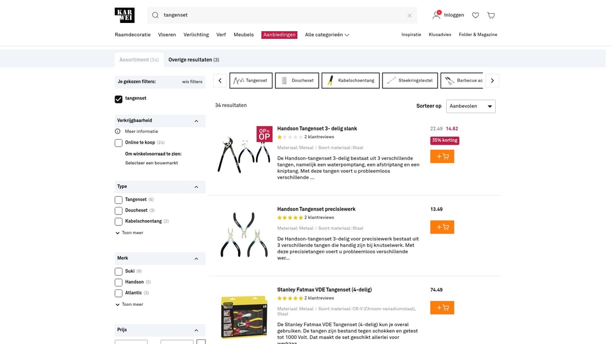 9x Goedkoop Gereedschap Voor Slim Klussen In 2026 - Tangenset – Handson, vaak < €10