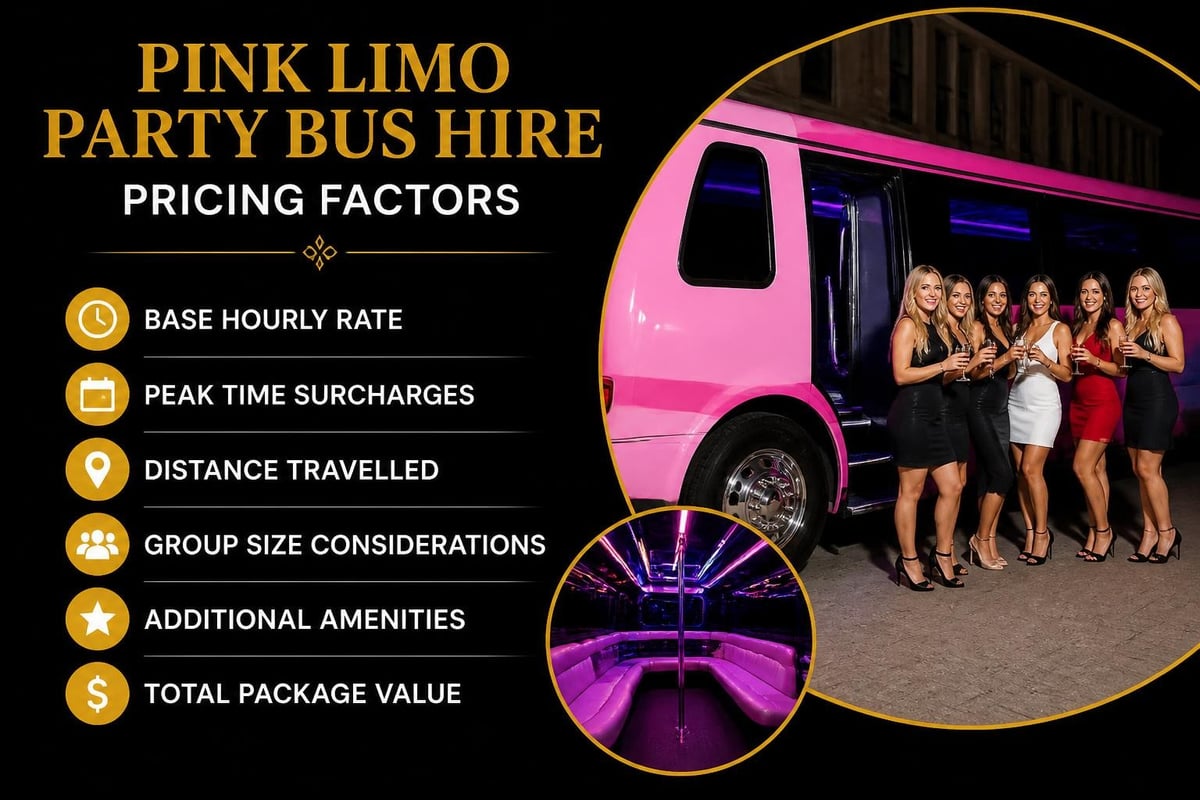 Pink party bus cost comparison