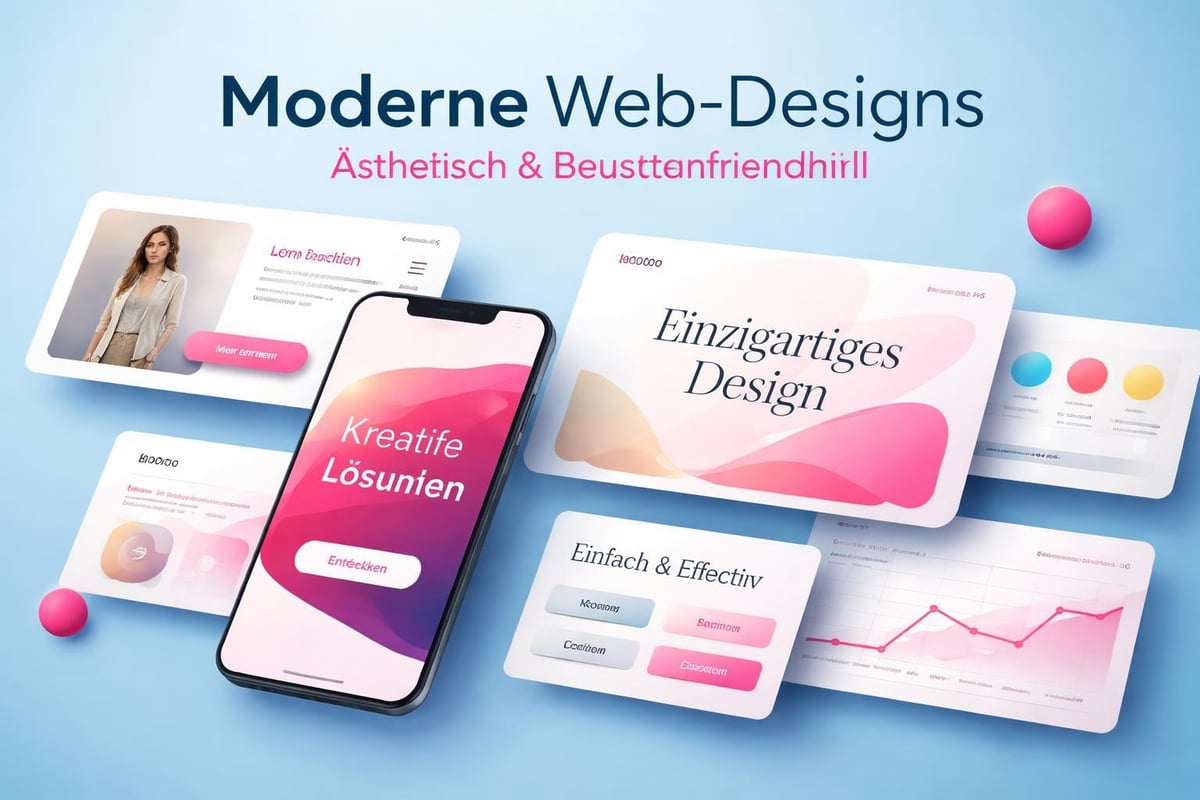 Moderne Website-Design-Elemente