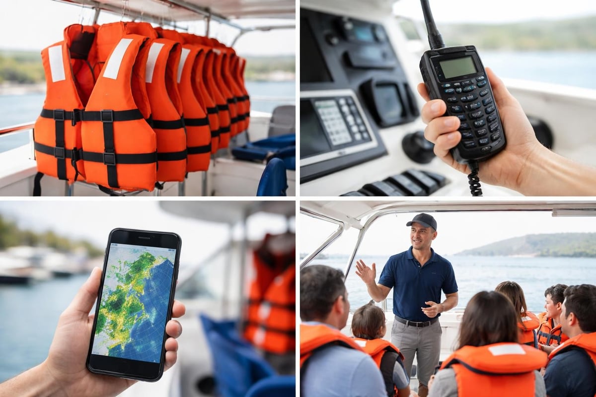 Tour boat safety features