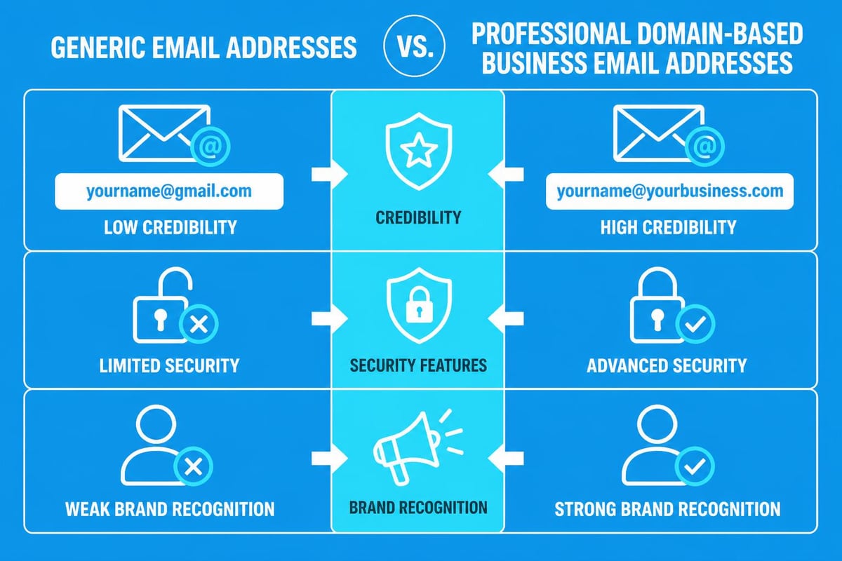 Business email benefits comparison