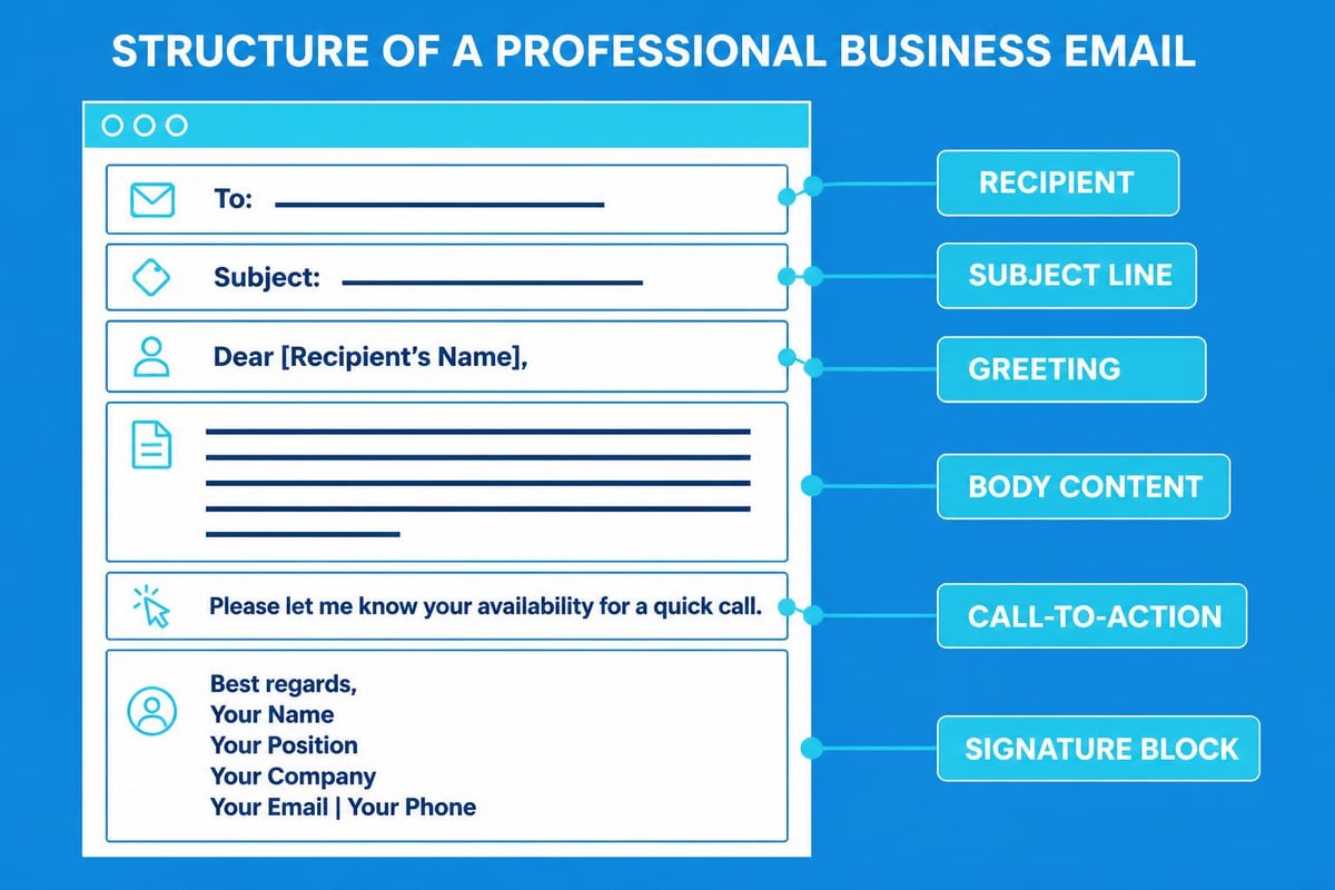 Professional email anatomy