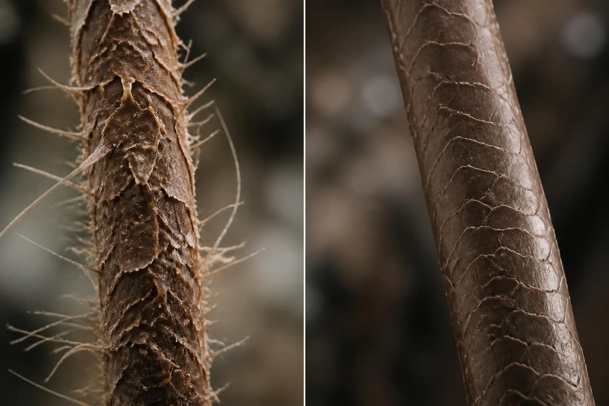 Hair cuticle structure