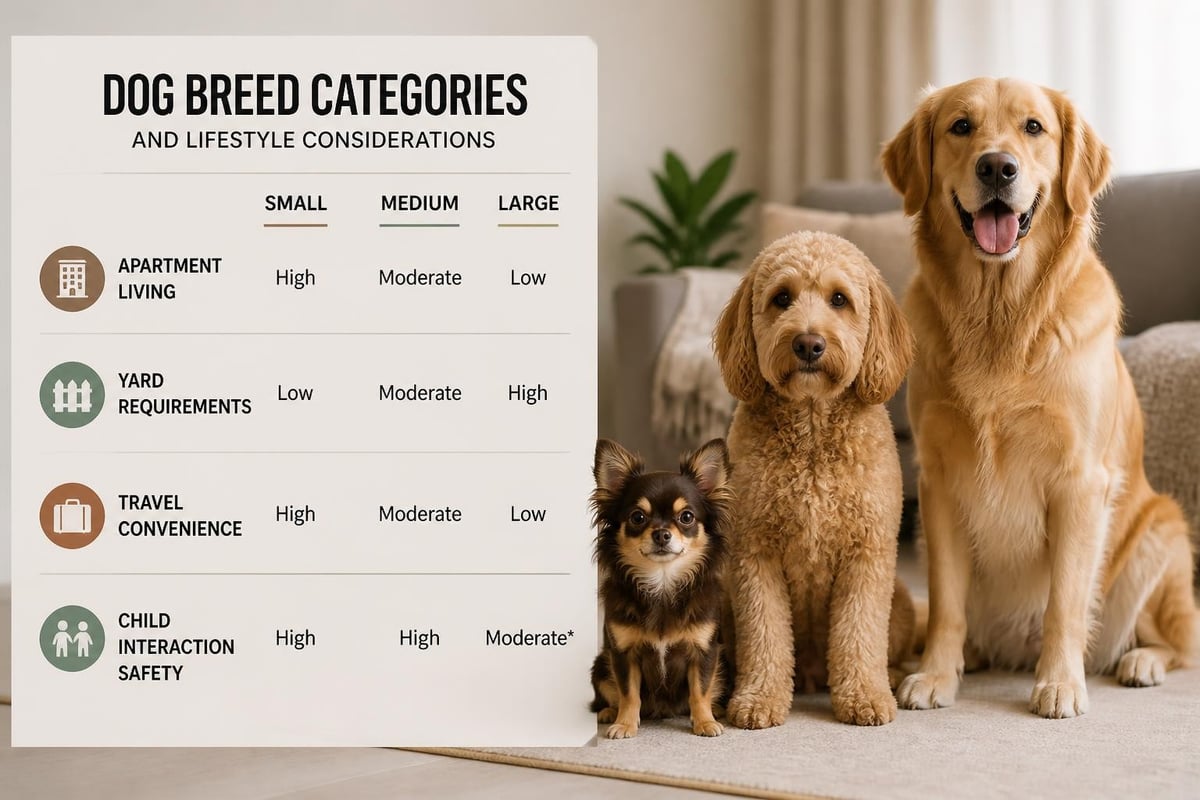 Size categories of family dogs