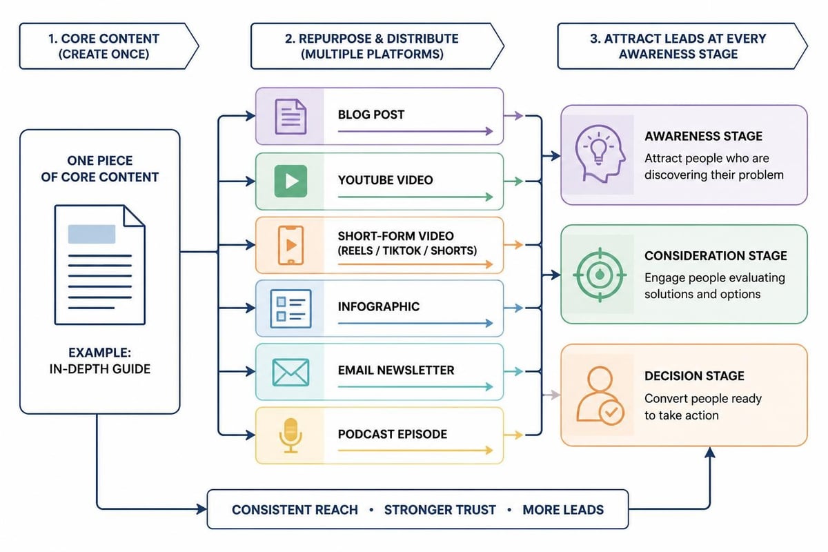 Content marketing funnel stages