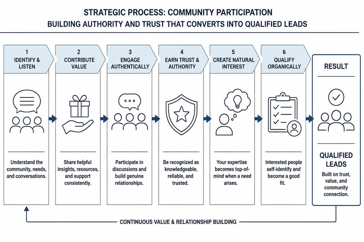 Community engagement generating trust and leads