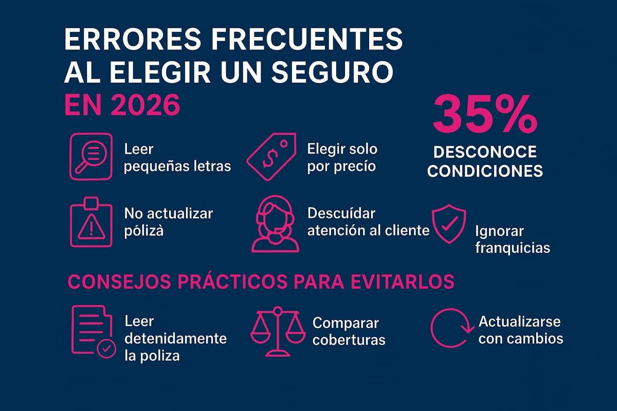 Tu Seguro Ya: Guía Esencial para Elegir en 2026 4 Errores comunes al elegir seguro y cómo evitarlos
