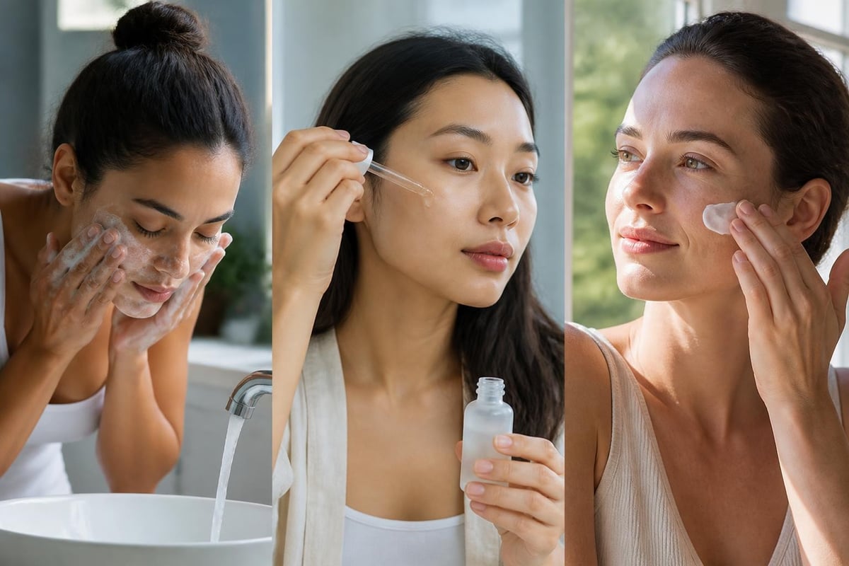 Clean skincare routine steps
