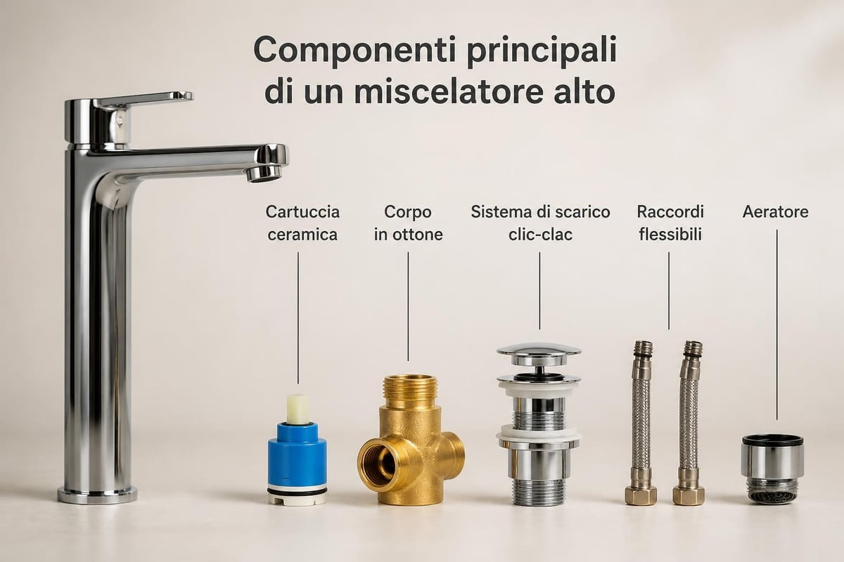 Componenti tecnici rubinetteria alta