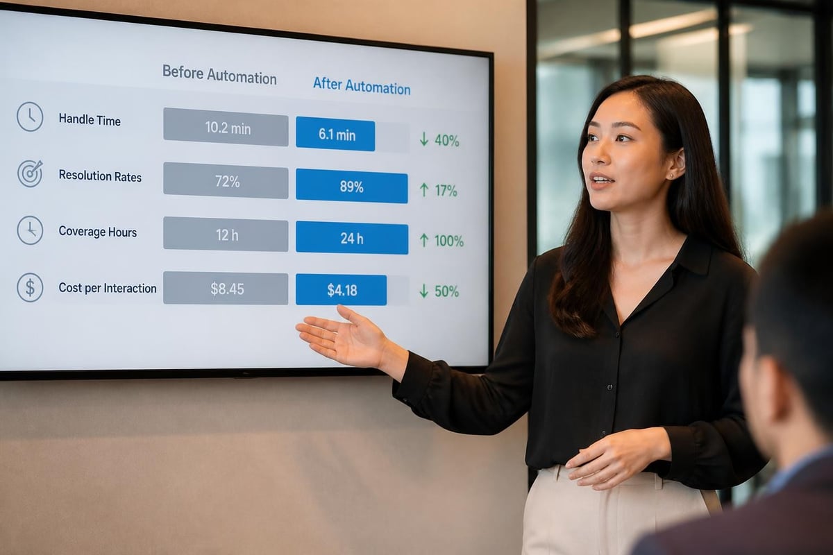 Customer care automation impact metrics