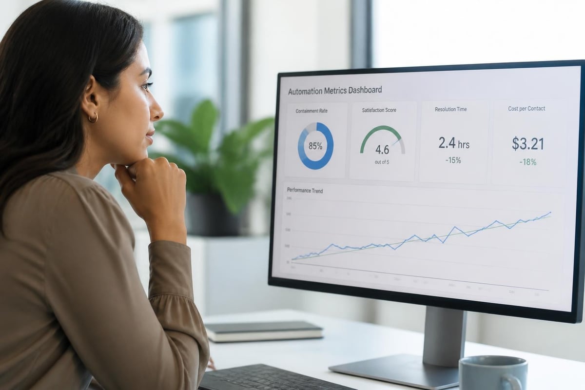 Customer care automation performance dashboard