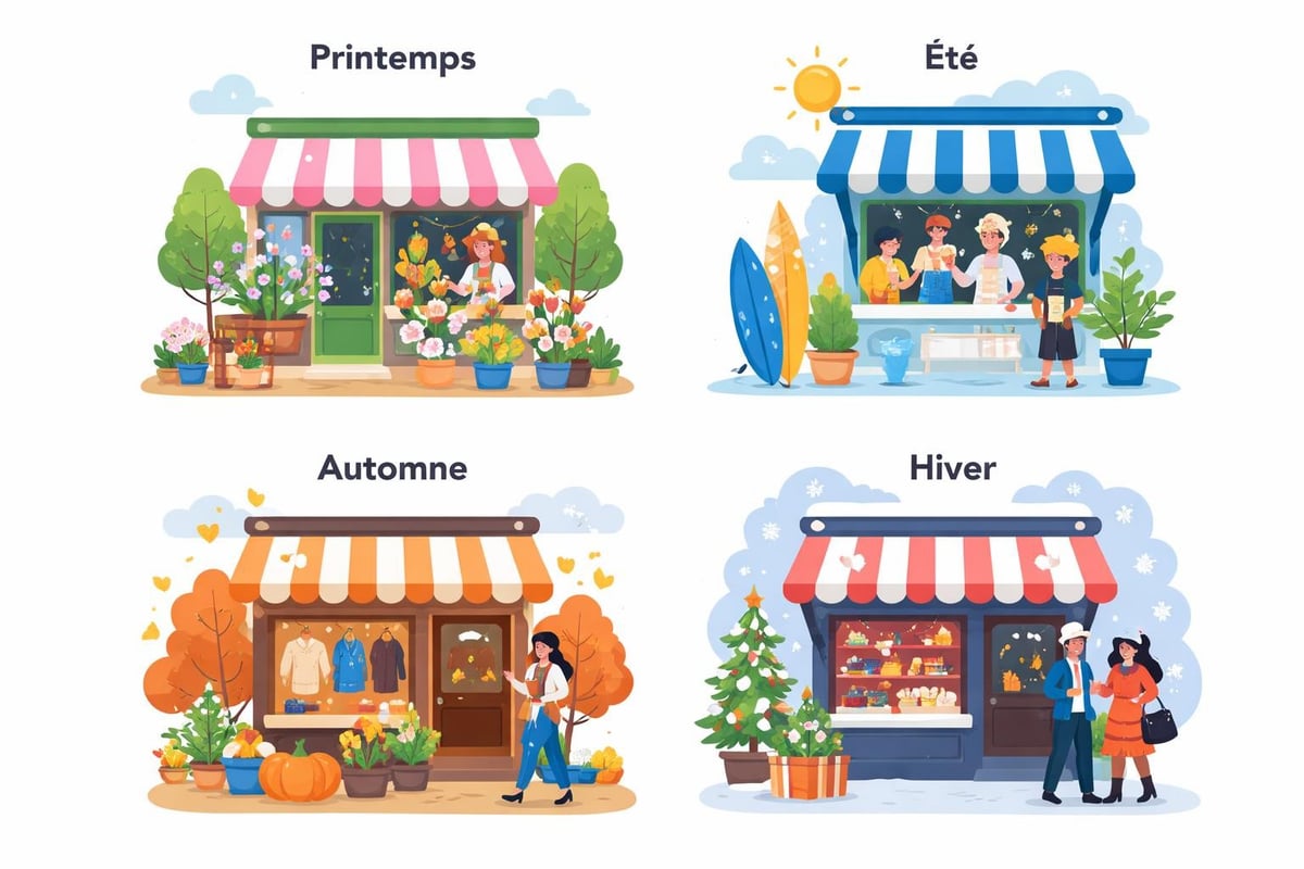 Saisons parisiennes et commerces