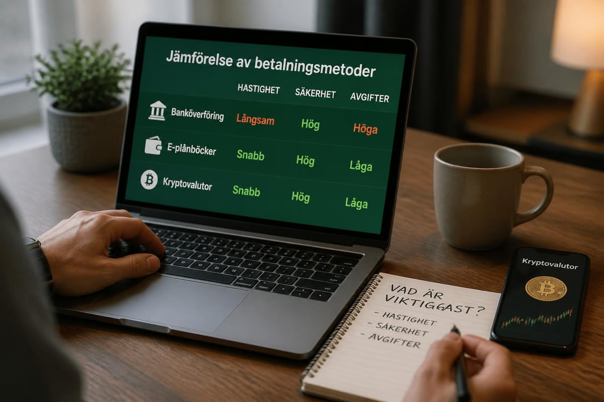 Betalningsmetoder casino