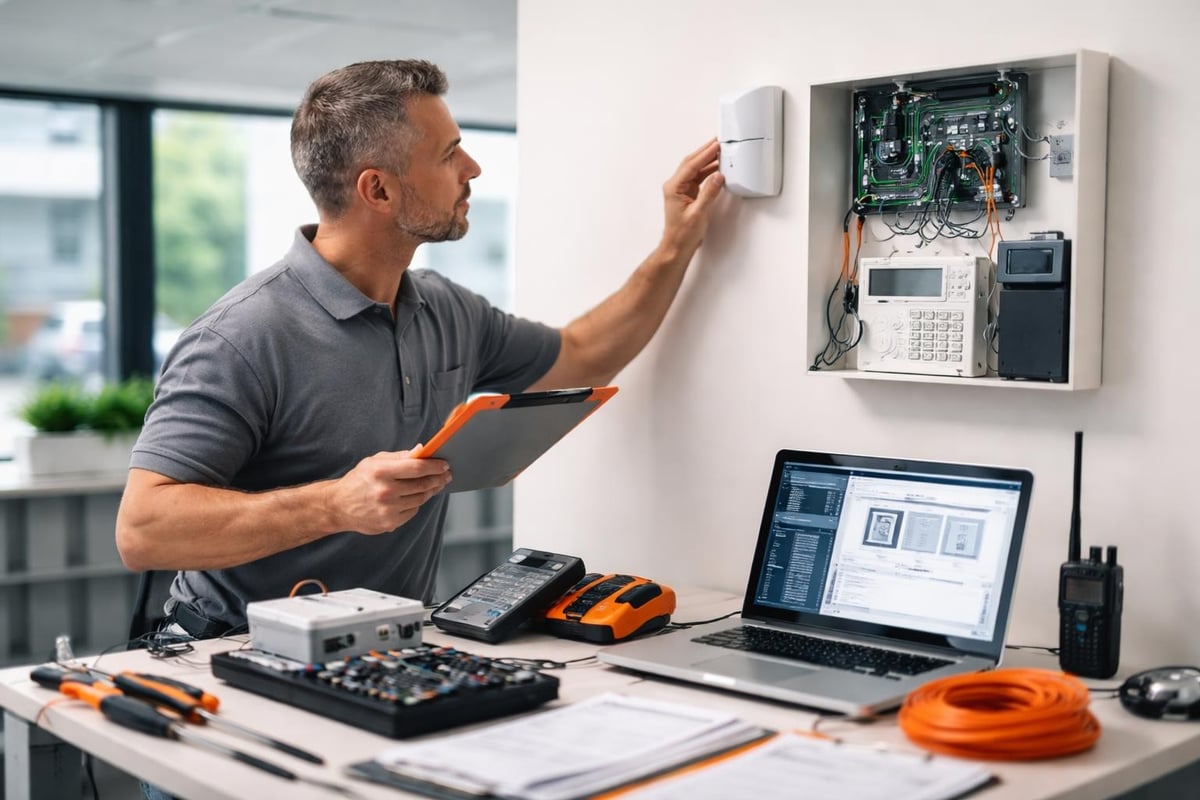 Security system commissioning checklist