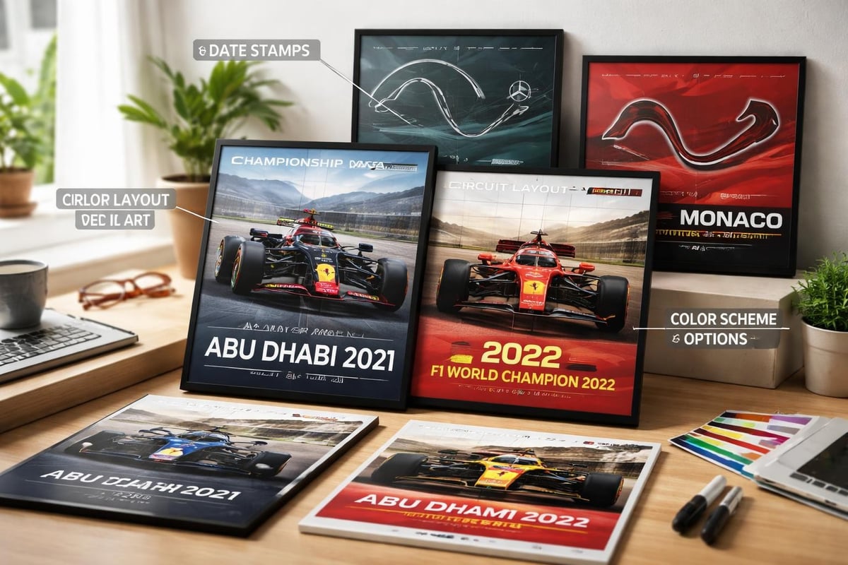 Personalization options for racing gifts