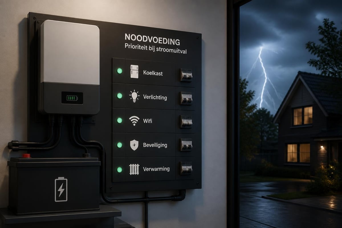 Noodstroomcircuits thuisbatterij