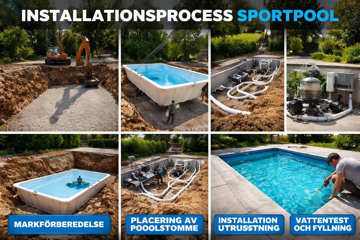 Sport pool installation