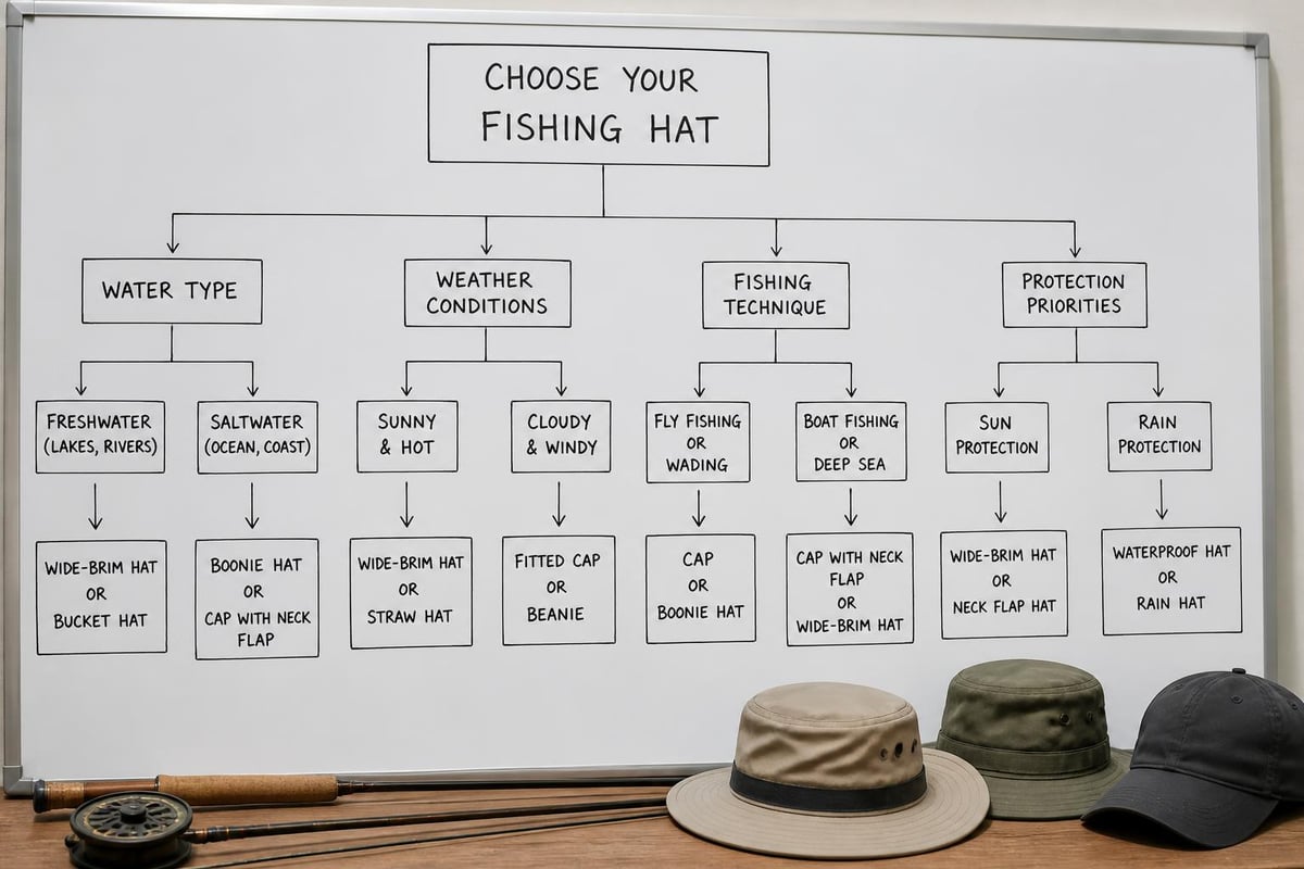 Fishing hat selection process