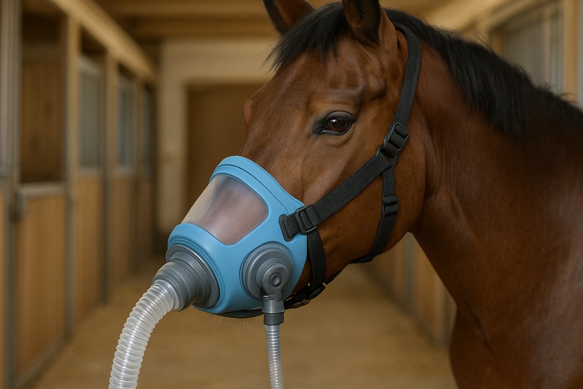 Schritt-für-Schritt-Anleitung: Anwendung der Inhalationsmaske beim Pferd