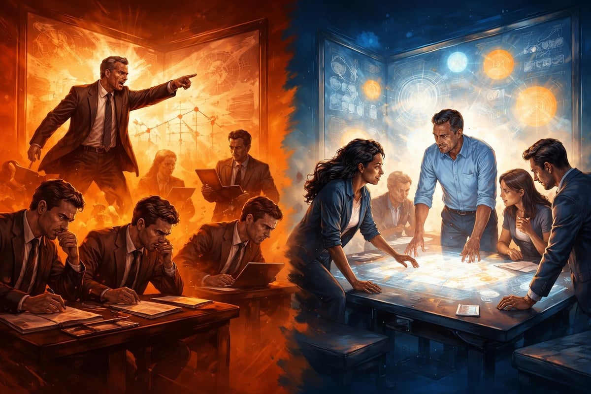 Traditional management versus coaching mindset