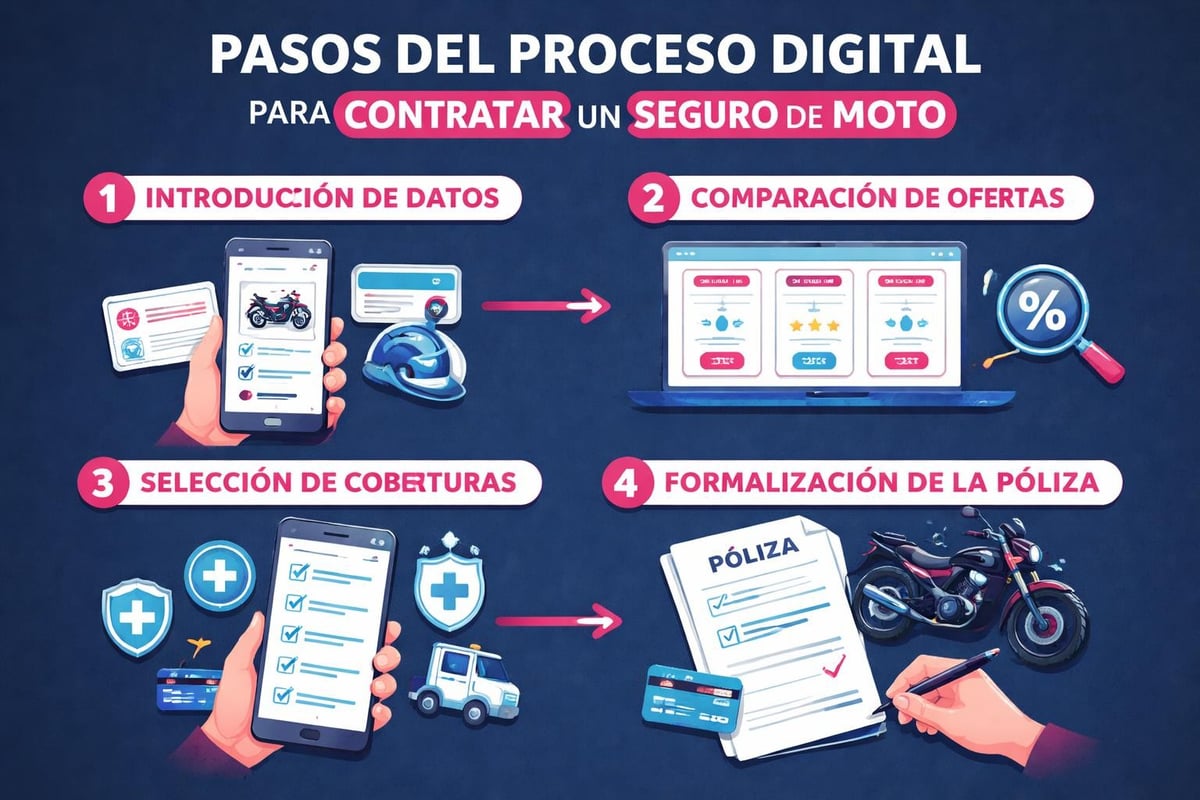 Contrata Seguro para tu Moto: Guía Completa 2026 3 Proceso de contratación online