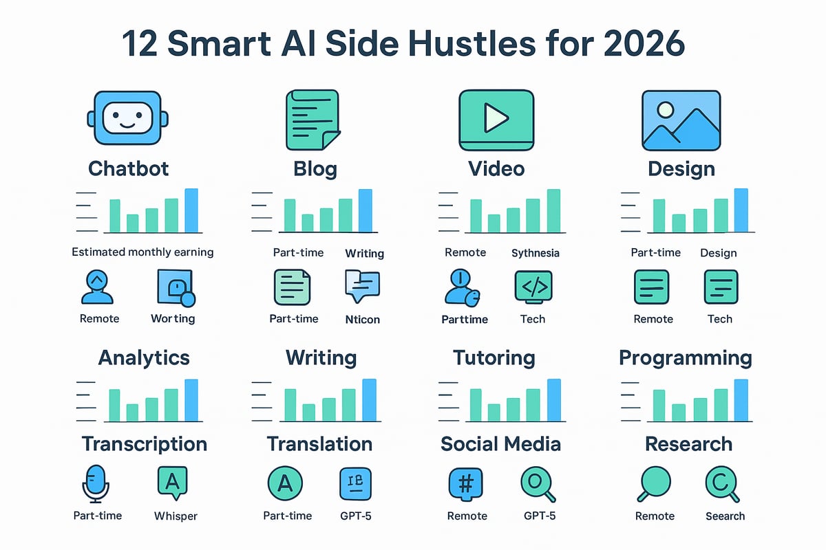 12 Smart AI Side Hustles to Boost Your Income in 2026