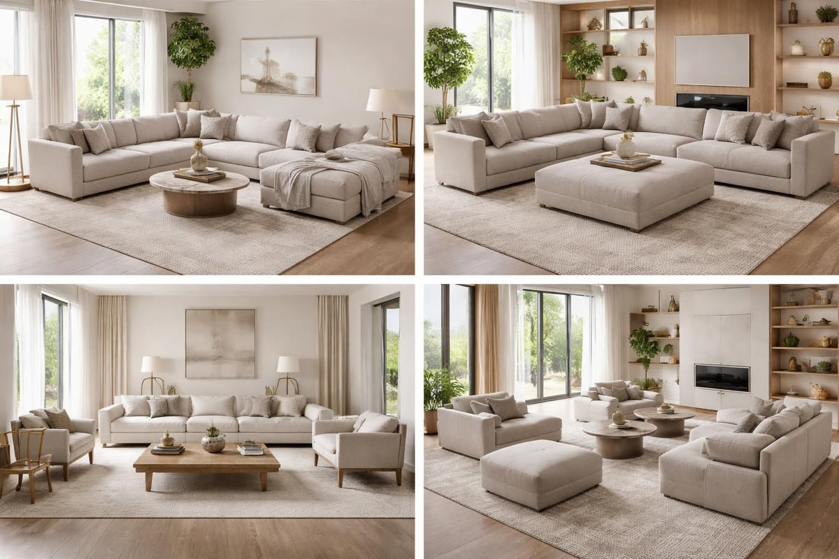 Modular sofa configuration options