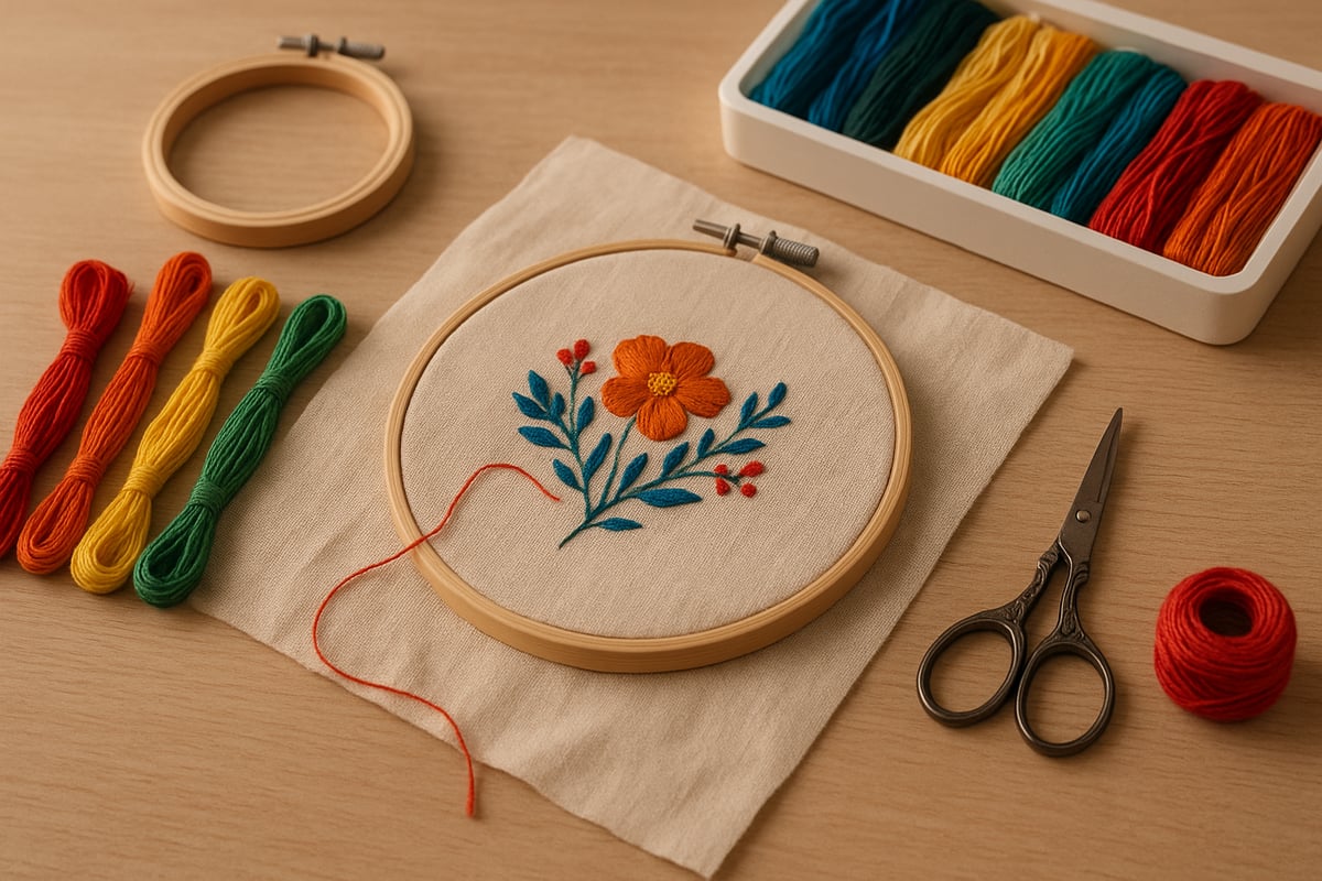 Materiales y herramientas esenciales para el bordado a mano