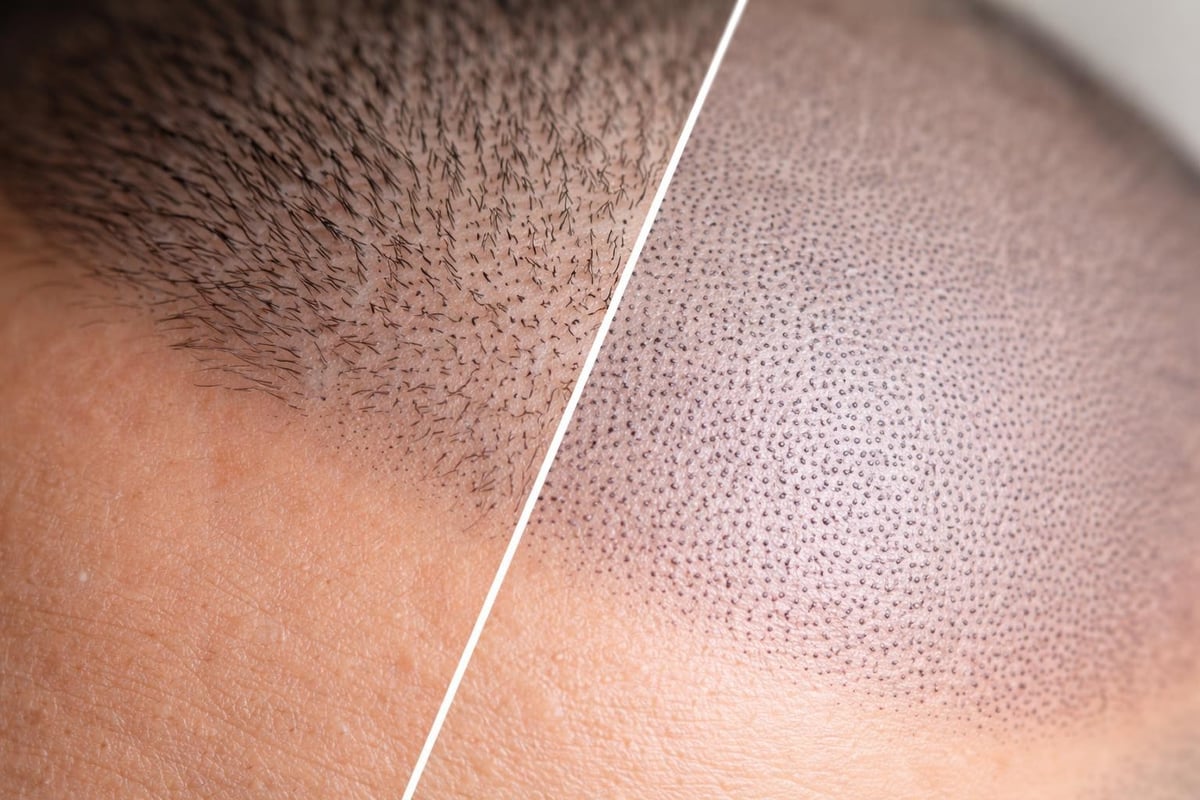 Natural scalp tattoo results