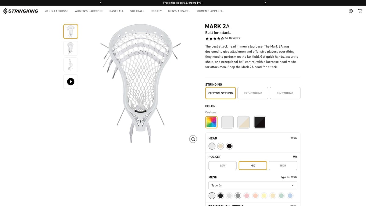7 Elite Good Lacrosse Heads to Elevate Your Game in 2026 - StringKing Mark 2A