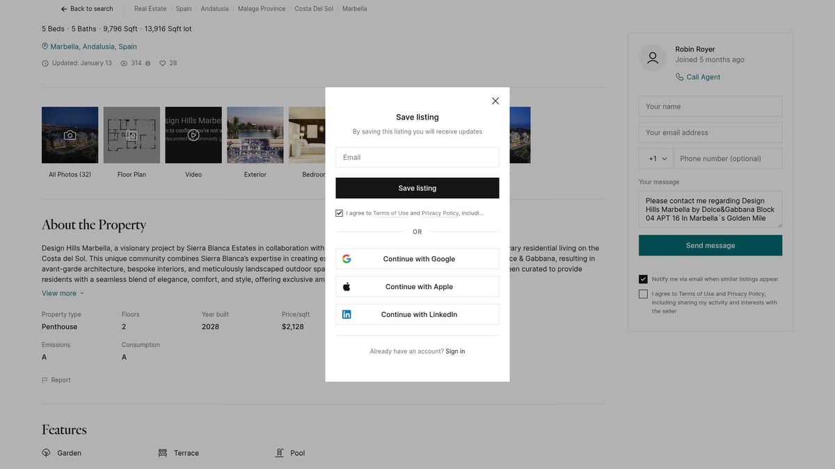 7 Best Apartments For Sale In Costa Del Sol Spain 2026 - Design Hills Marbella by Dolce&Gabbana – Golden Mile, Marbella (€20,852,149)