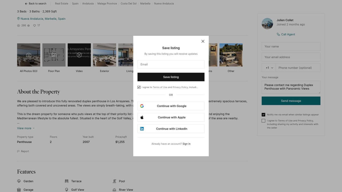 7 Best Apartments For Sale In Costa Del Sol Spain 2026 - Duplex Penthouse with Panoramic Views, Nueva Andalucia, Marbella (€2,972,920)