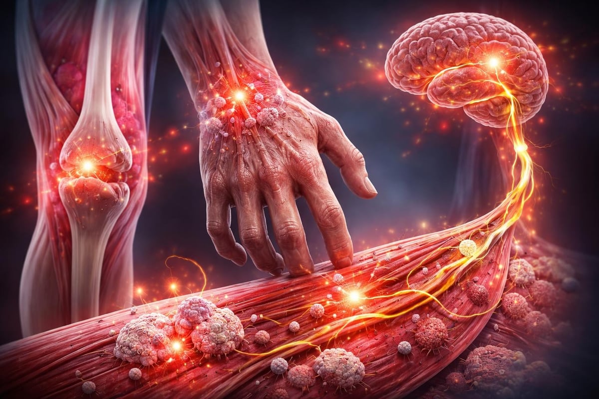 Inflammatory pathways in muscle pain