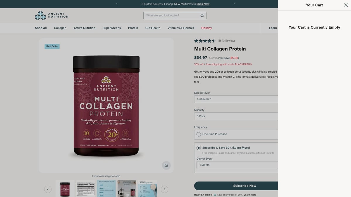 Top 7 Collagen Supplements for Skin to Try in 2025 - Ancient Nutrition Multi Collagen Protein