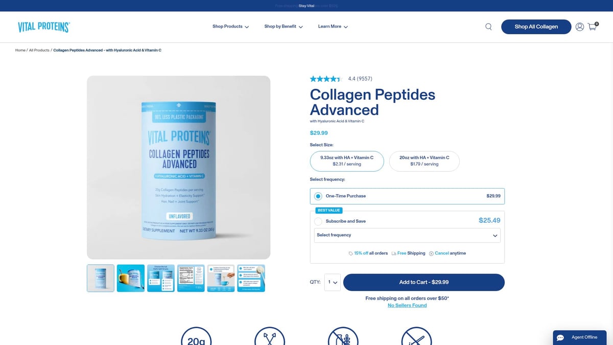 Top 7 Collagen Supplements for Skin to Try in 2025 - Vital Proteins Collagen Peptides Powder