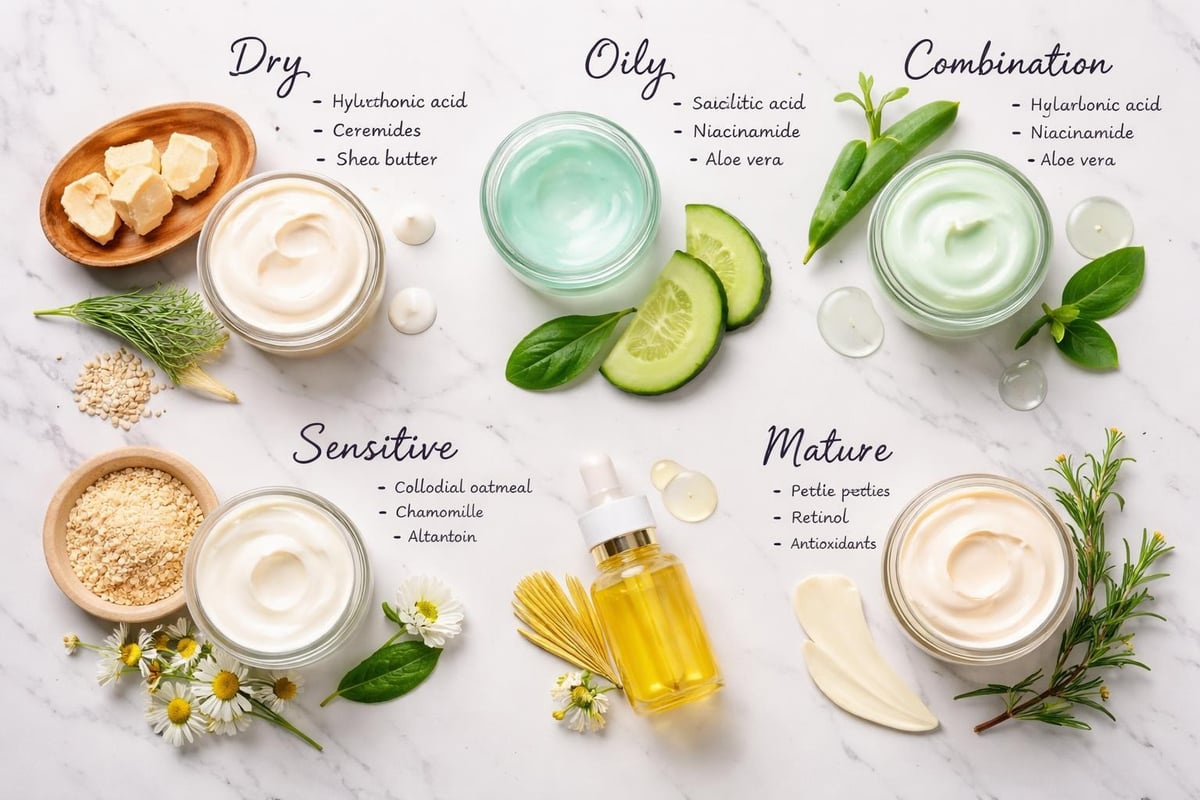 Skin type moisturizer matching