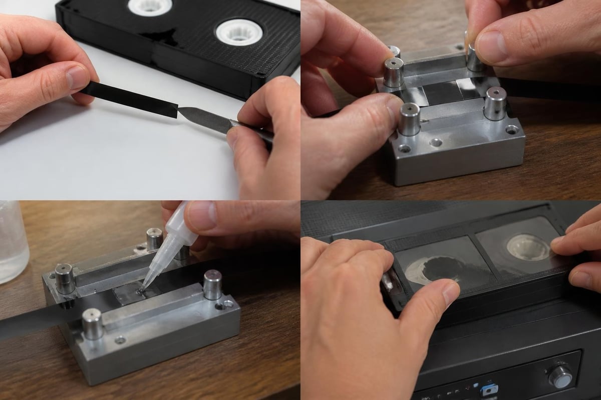 VHS tape splicing workflow