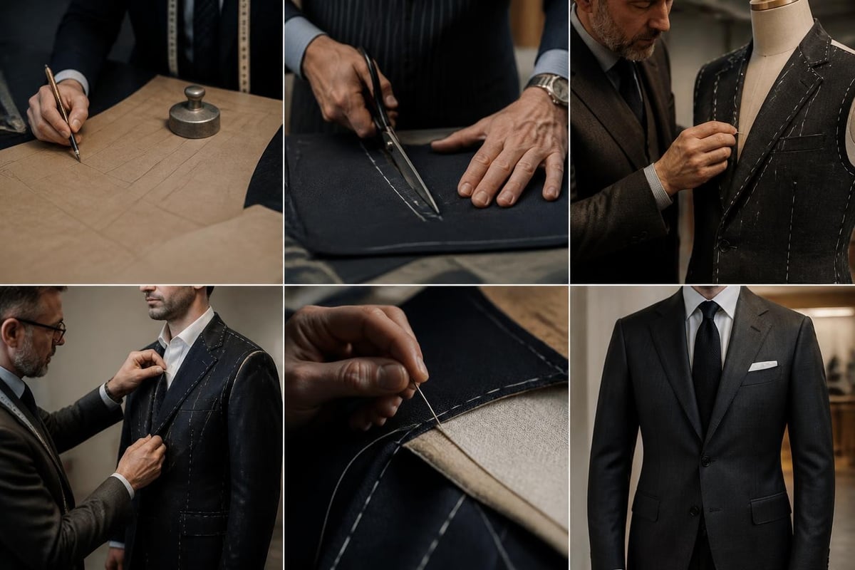 Custom garment construction stages