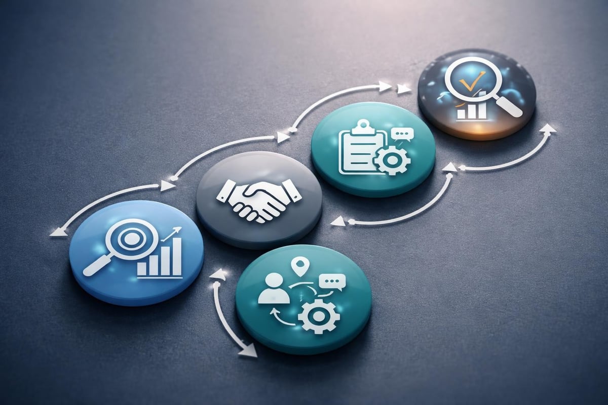 Implementierungsphasen Sales Marketing Outsourcing