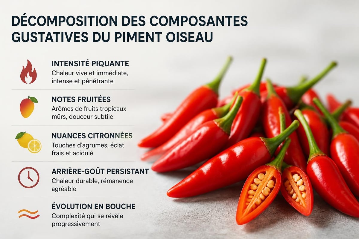 Profil aromatique du piment oiseau
